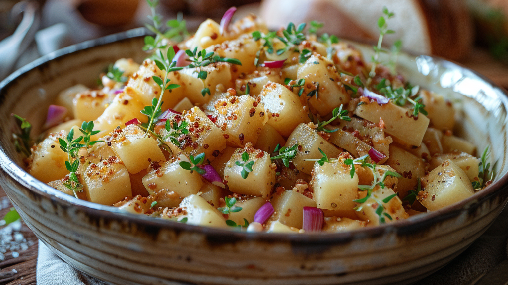Kartoffelsalat mit Kräutern für das Osterfest