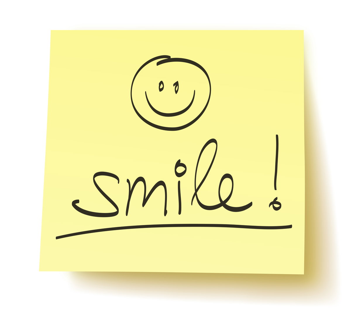 Smile auf Post it