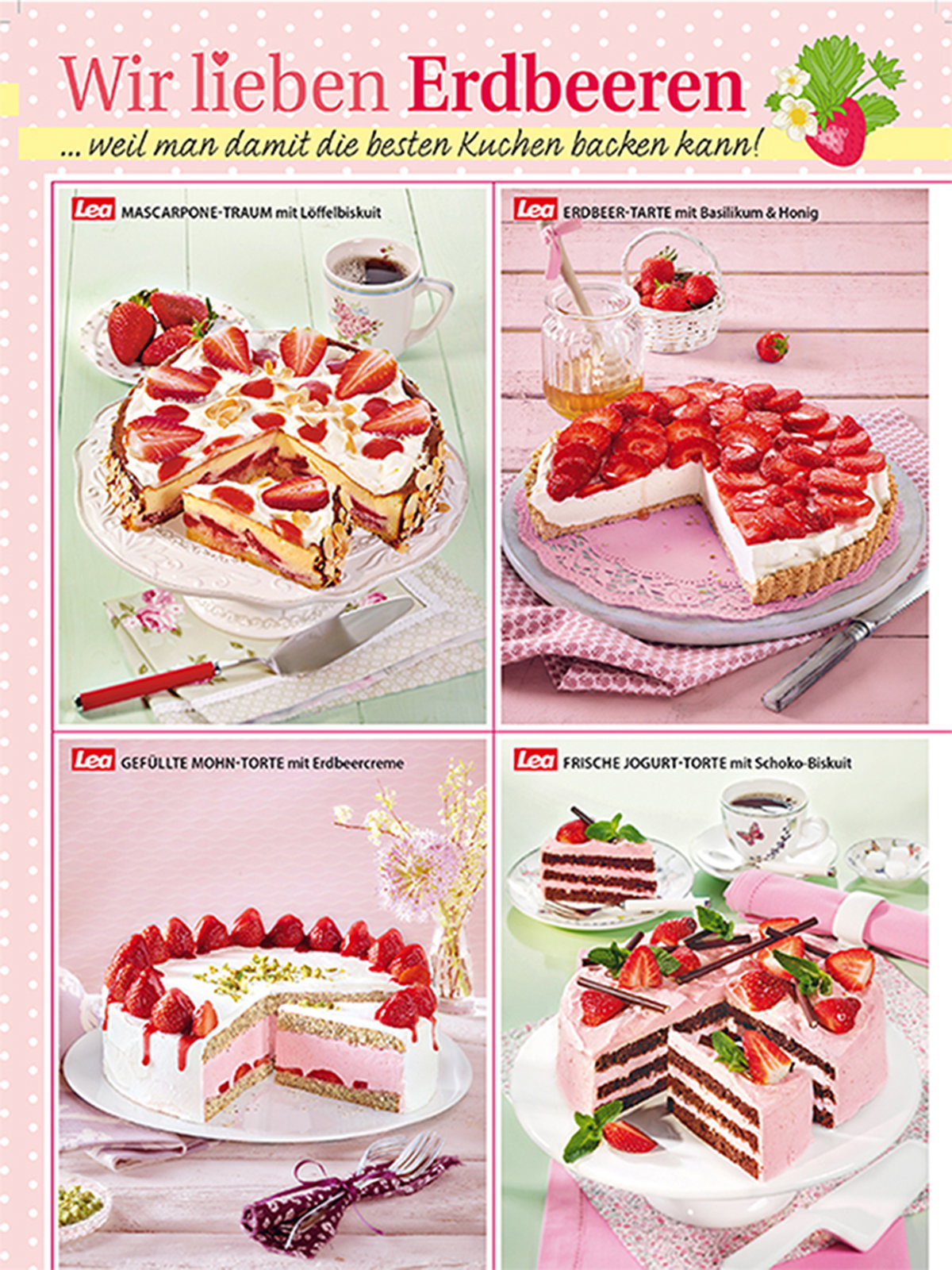 Leckere Erdbeerkuchen-Rezepte