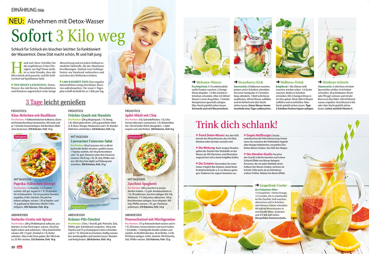 Abnehmen mit Detox-Wasser