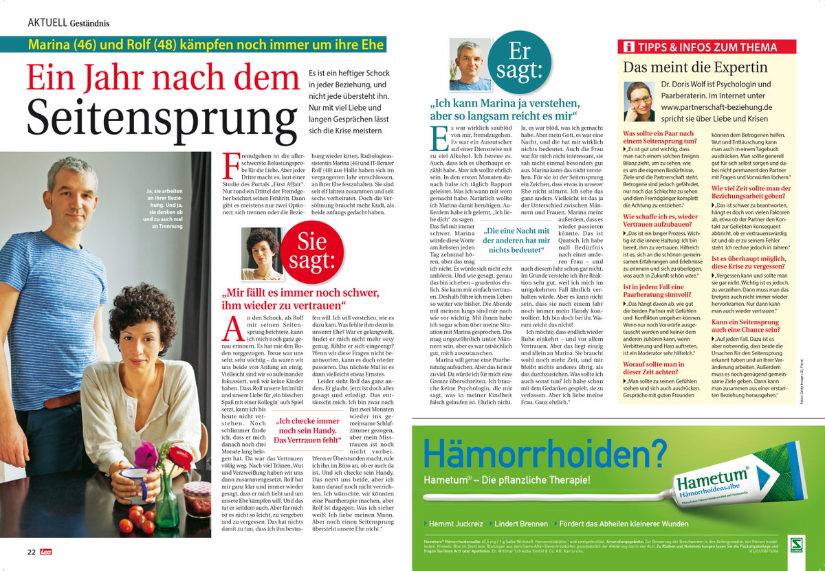Ein Seitensprung ist nicht leicht zu verkraften