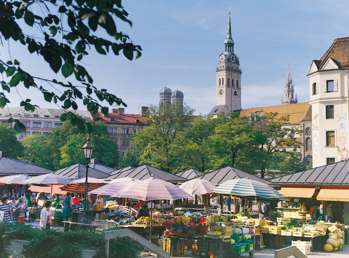 Der Viktualienmarkt in München