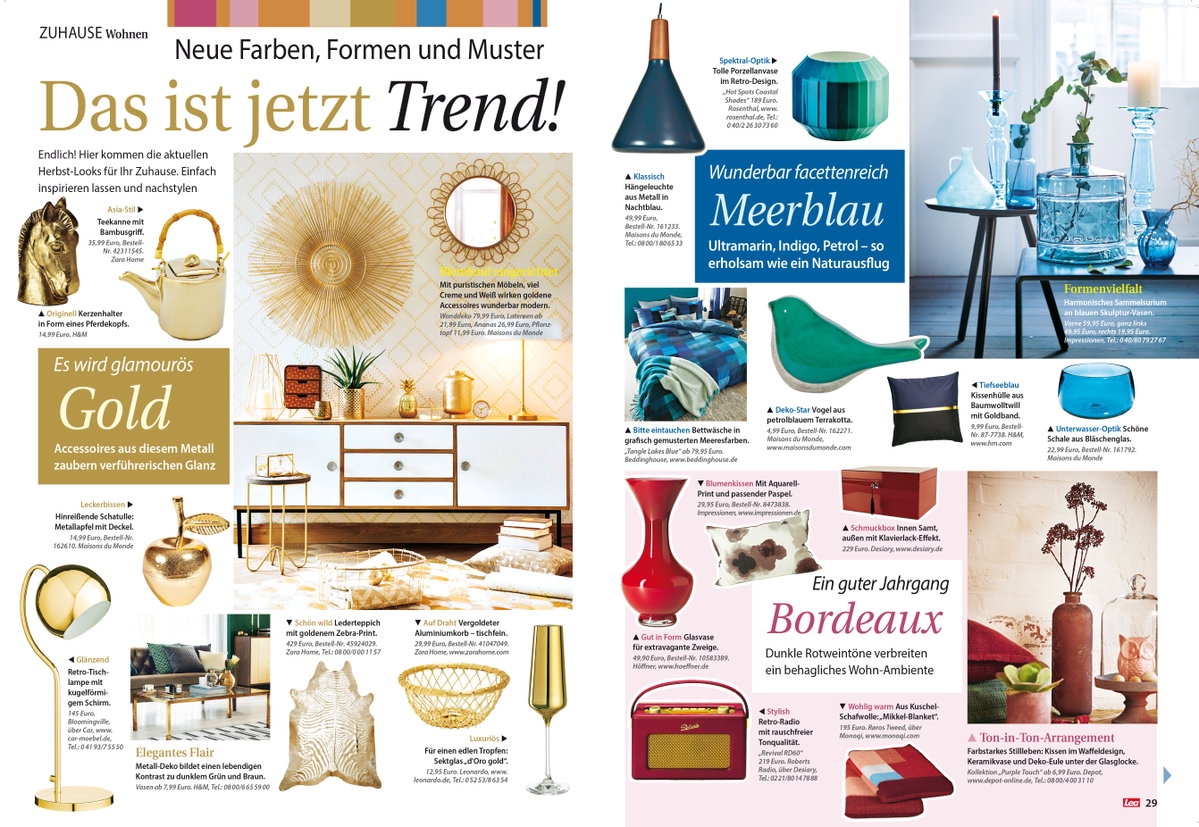 Das sind die Interior Trends im Herbst 2016