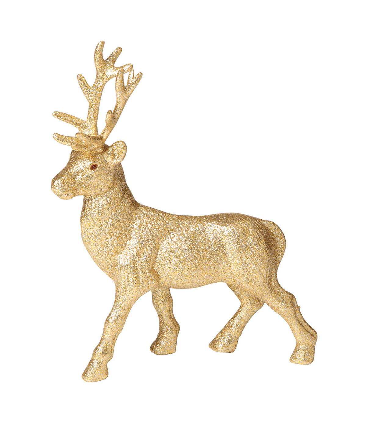 VON DRAUSS‘ VOM WALDE Deko-Hirsch, rot oder gold, 22 cm oder 14 cm groß, Kunststoff, ca. 5 bzw. 12 Euro