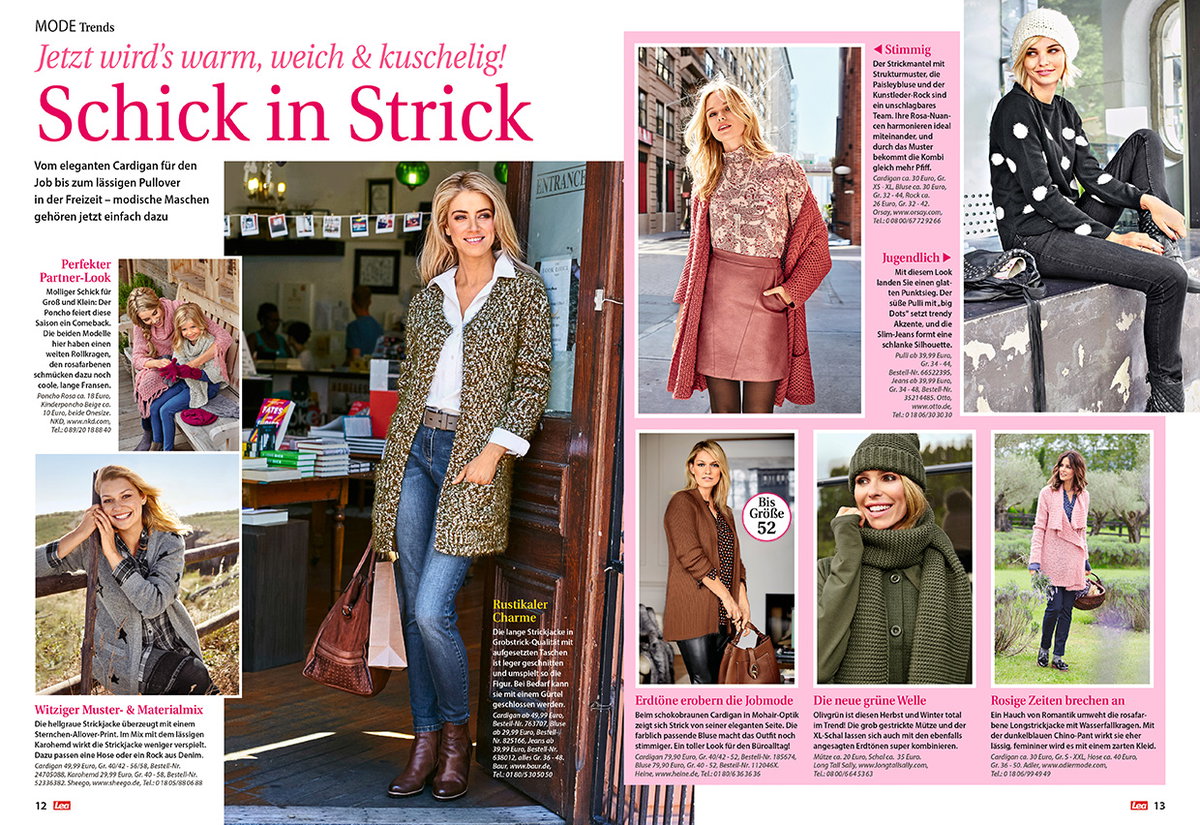 Jetzt wird's warm, weich & kuschelig: Schick in Strick
