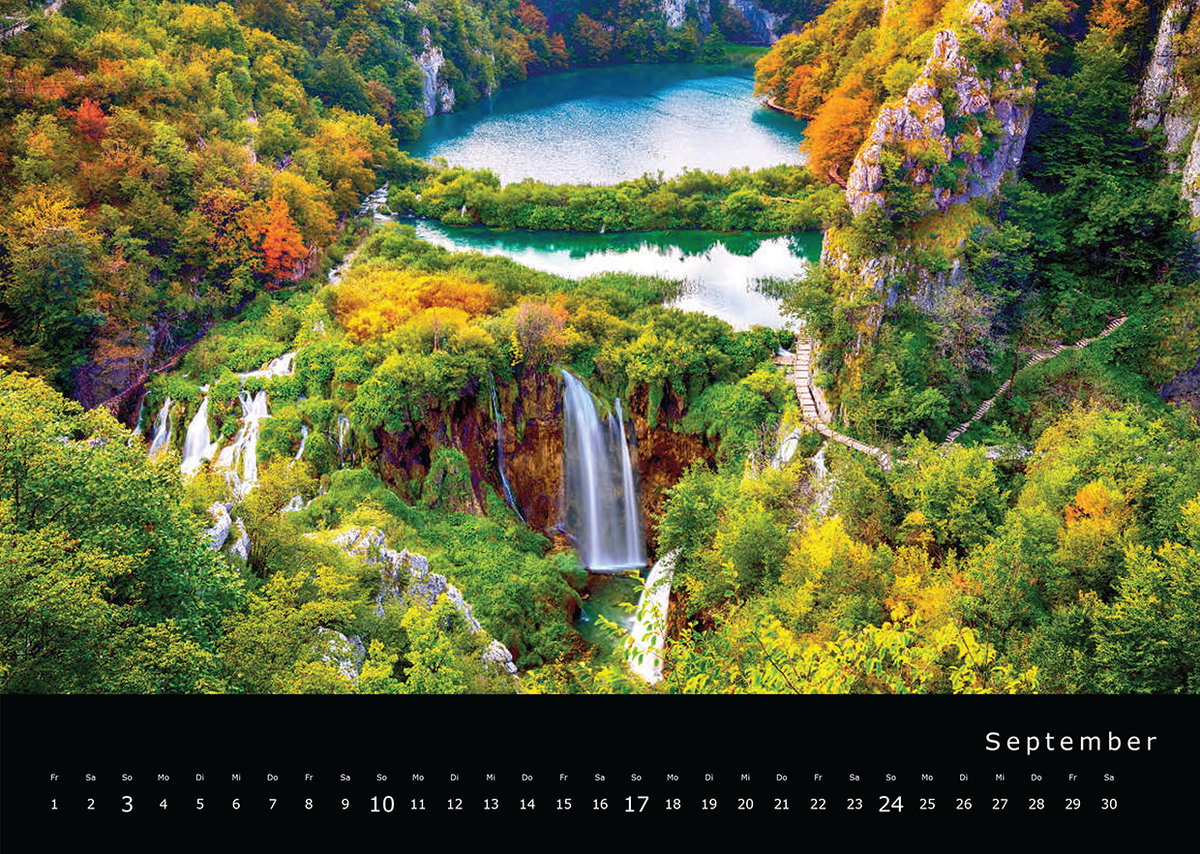Plitvice Lakes Waterfall, Kroatien