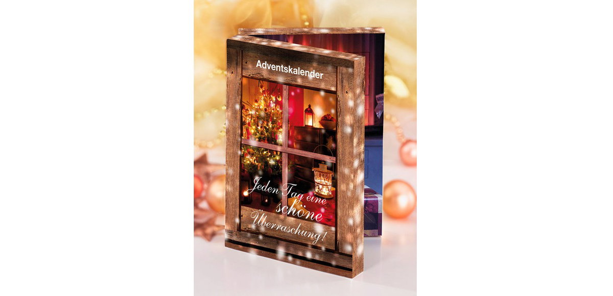 Wer’s funkelnd mag, muss nicht bis zum Fest warten: Der Adventskalender von Alba Moda überrascht mit einem tollen Schmuck-Set bestehend aus einer Kette, einem Armband sowie 22 Schmuckelemente wie echten Farbsteinen und vielem mehr. Von Alba Moda, ca. 10 €