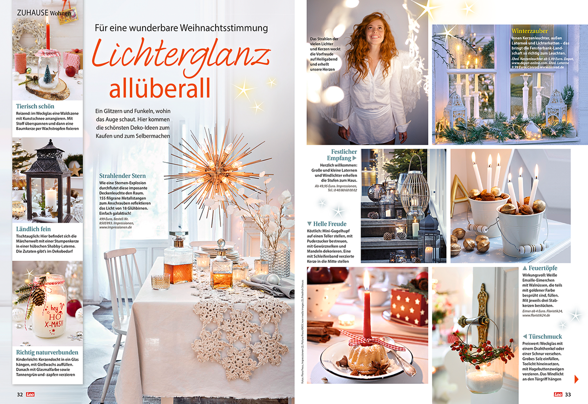Lichterglanz überall: Ob selbstgemacht oder gekauft - diese Deko-Ideen sorgen für eine wunderbare Weihnachtsstimmung