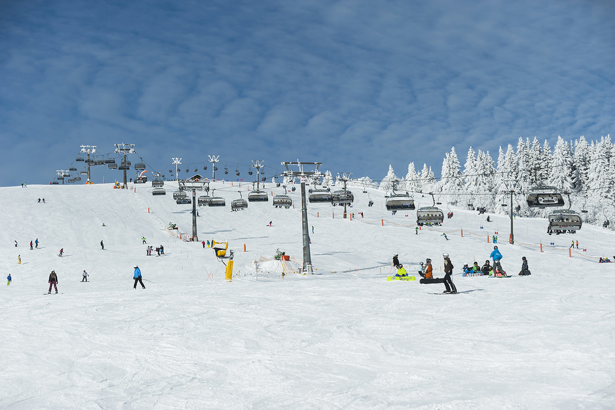 Ab auf die Ski-Piste: Die Seilbahn auf dem Feldberg (Breisgau-Hochschwarzwald)