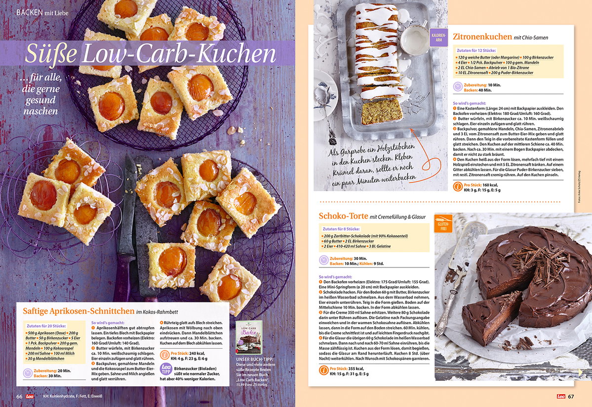 Süße Low-Carb-Kuchen für alle, die gerne gesund naschen