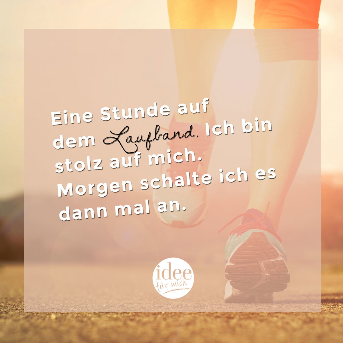 Eine Stunde auf dem Laufband, ich bin stolz auf mich. Morgen schalte ich es dann mal an.