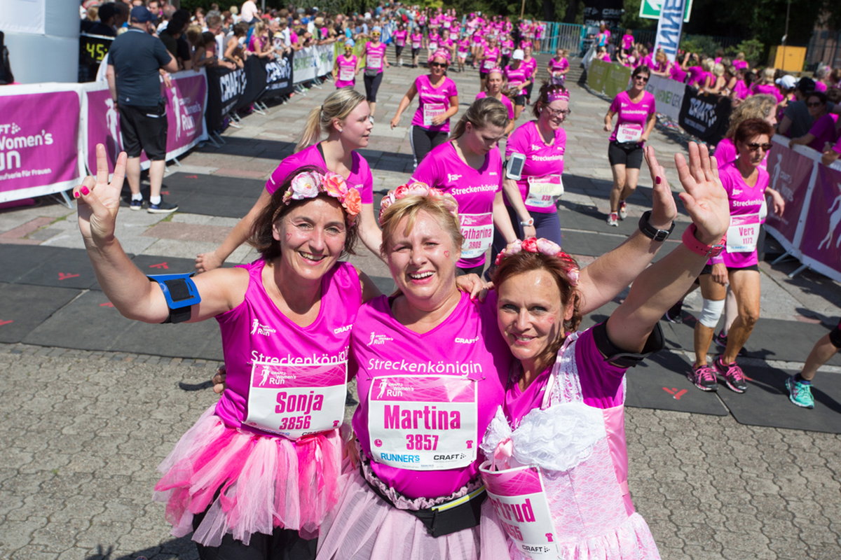 Drei Frauen haben den Lauf gemeistert