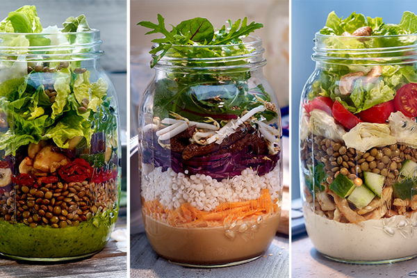 3 x Salat im Glas – der neue Food-Trend
