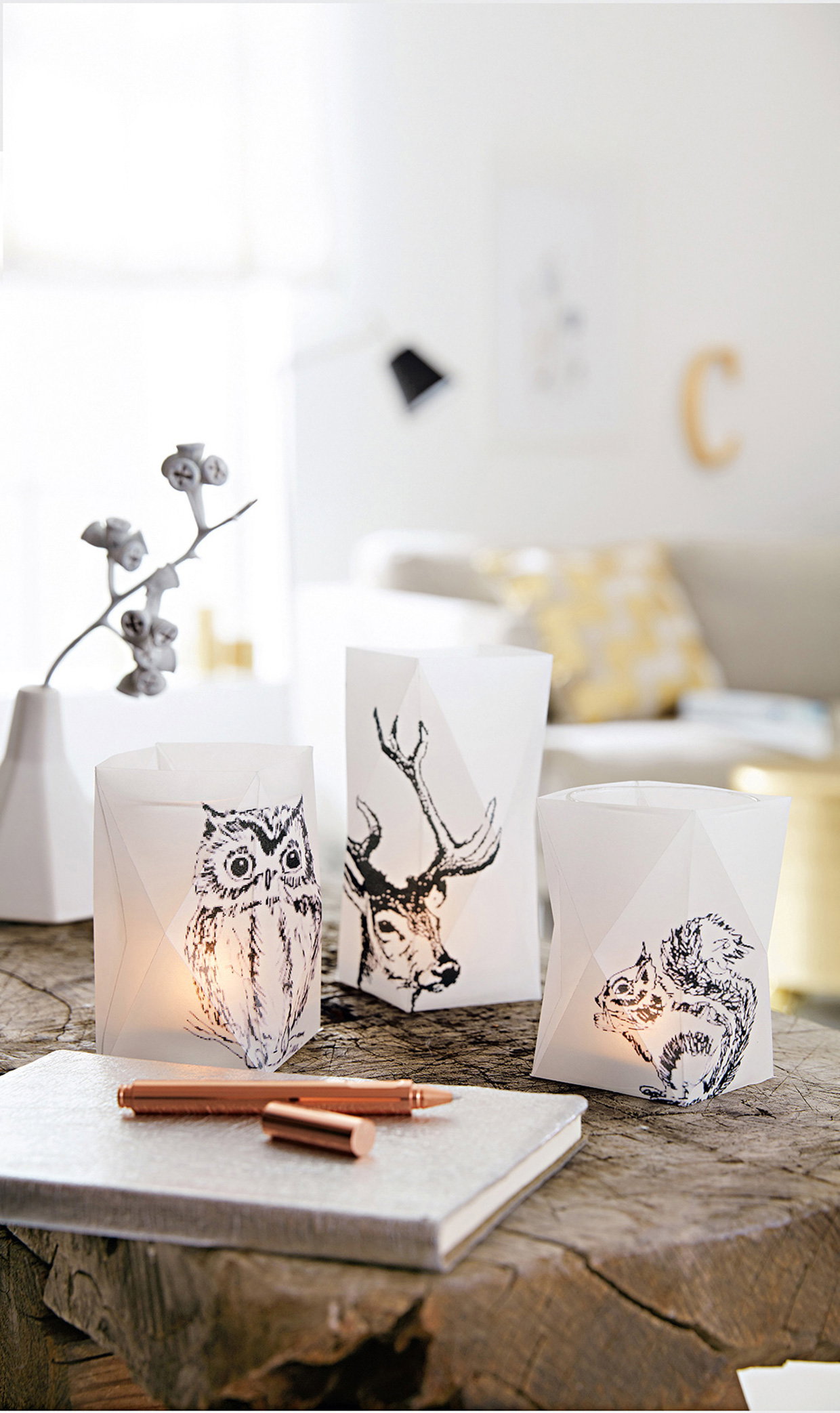 Autumn decoration DIY: Delicate light creatures